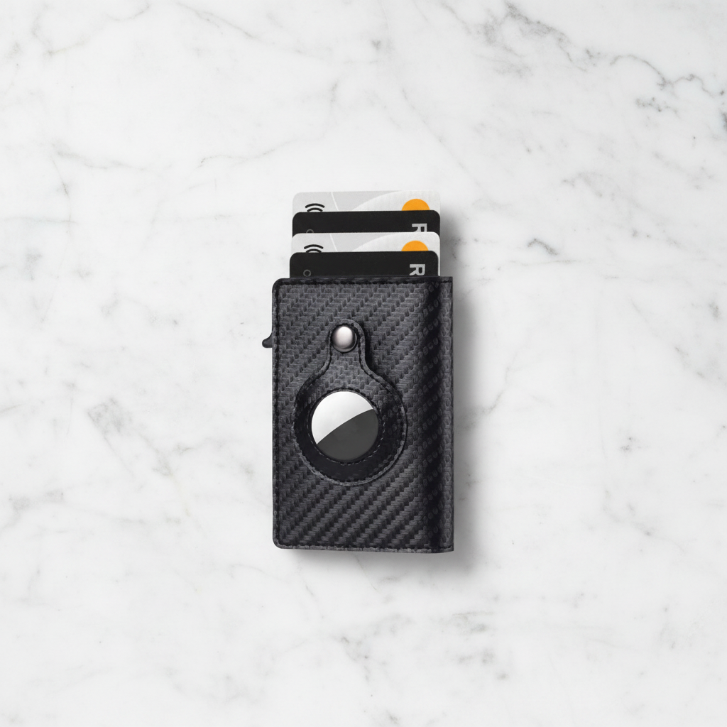 AirTag Wallet — Background Replaced