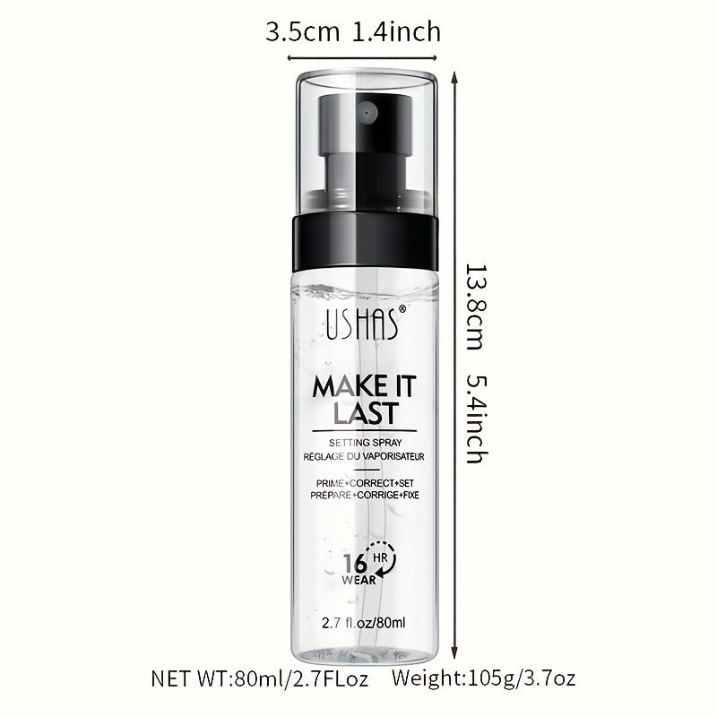 USHAS Make It Last Setting Spray 80ml – 16HR Makeup Mist | Céllence