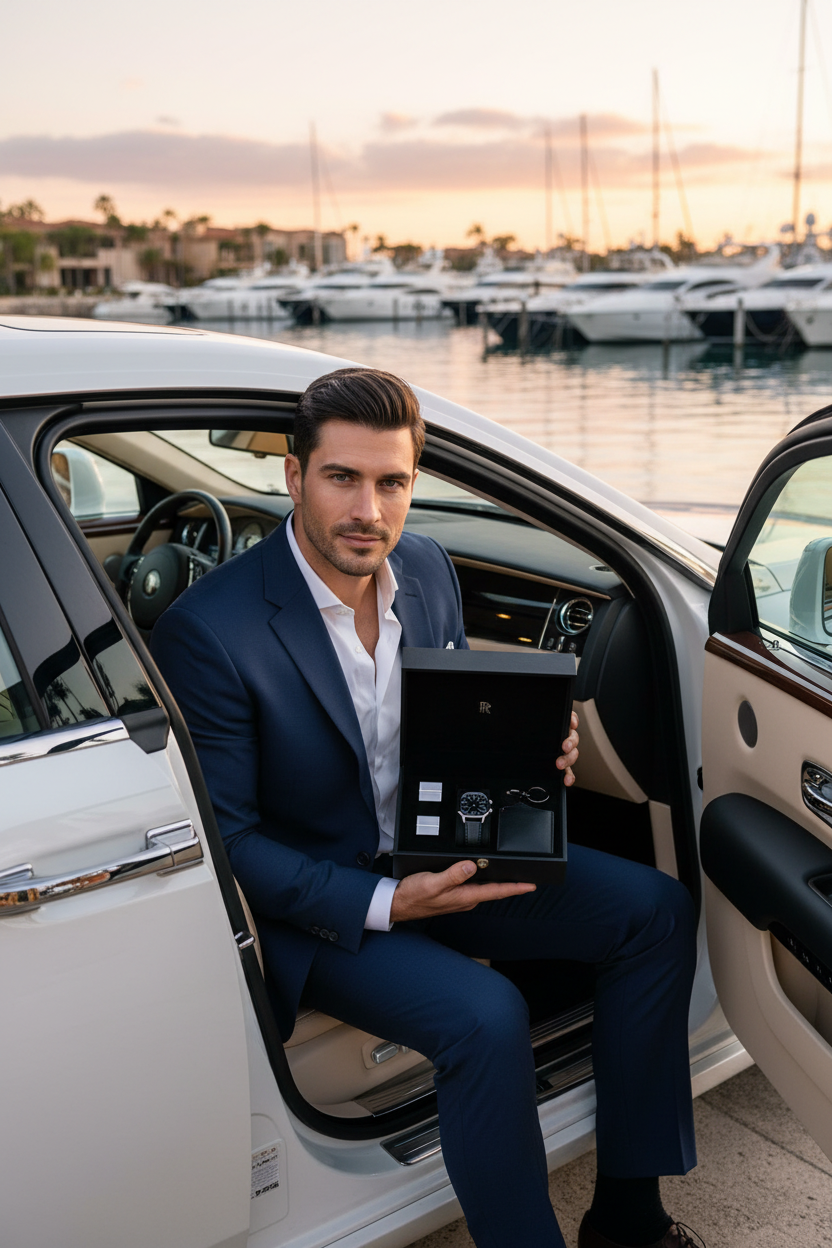 Black Gift Set Rolls Royce