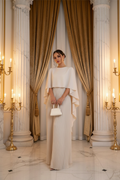 Cape Dress Champagne Luxury