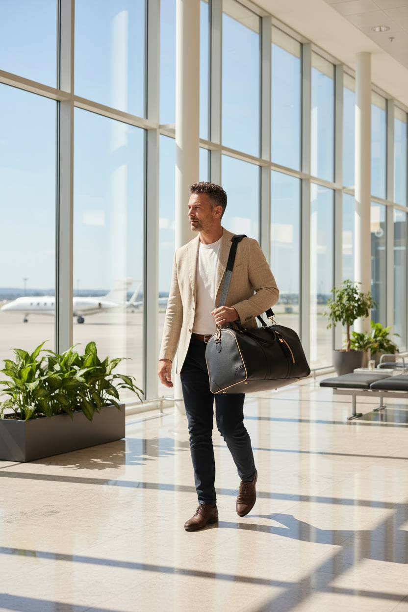 Geanta Convertibila Model Masculin Aeroport