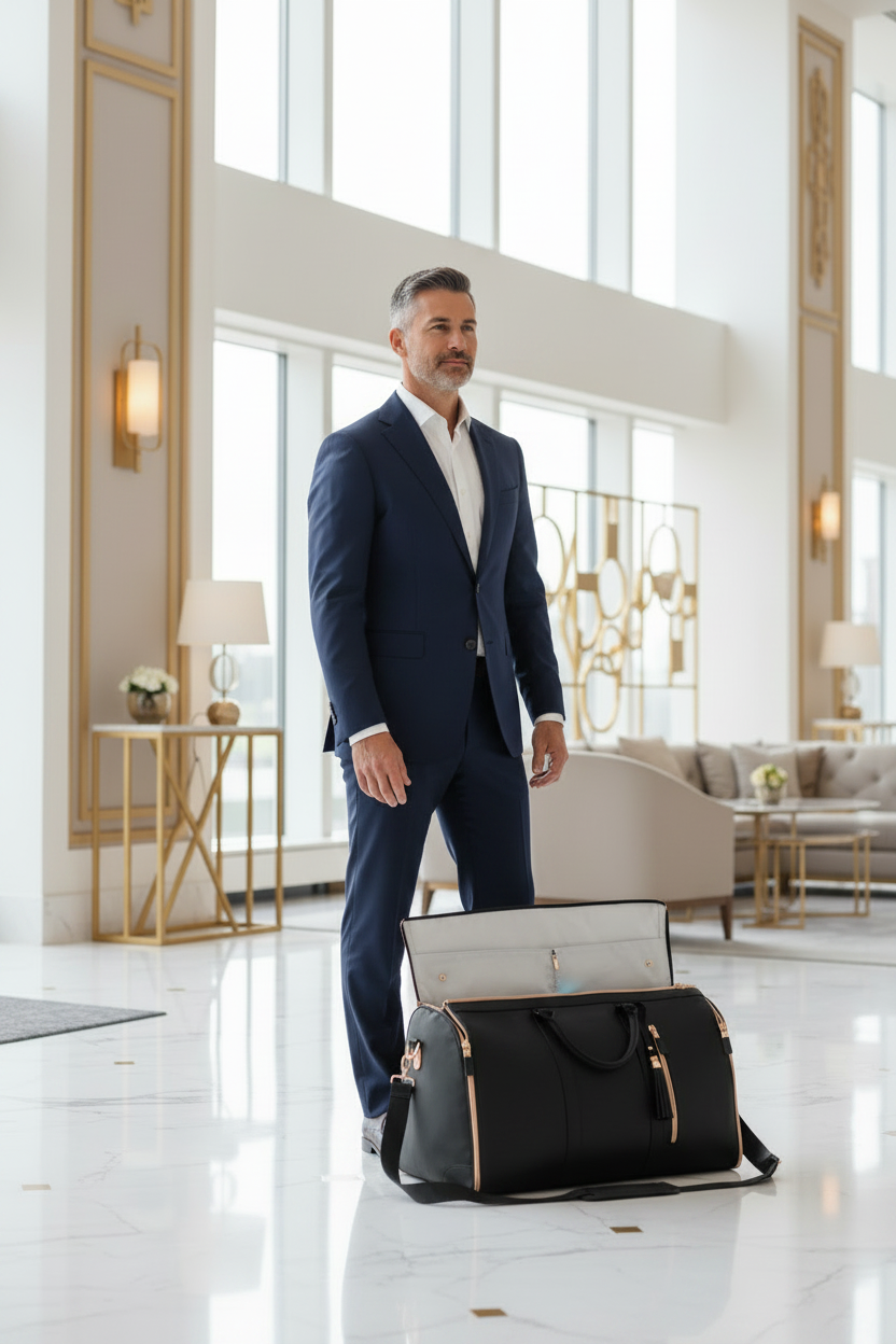 Geanta Convertibila Model Masculin Hotel