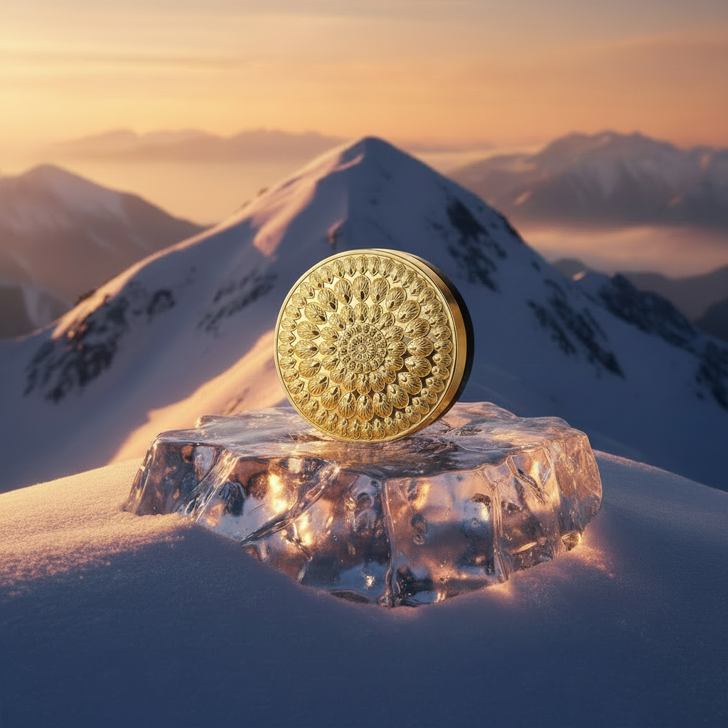 Gold Compact - Mountain Scene fără brand