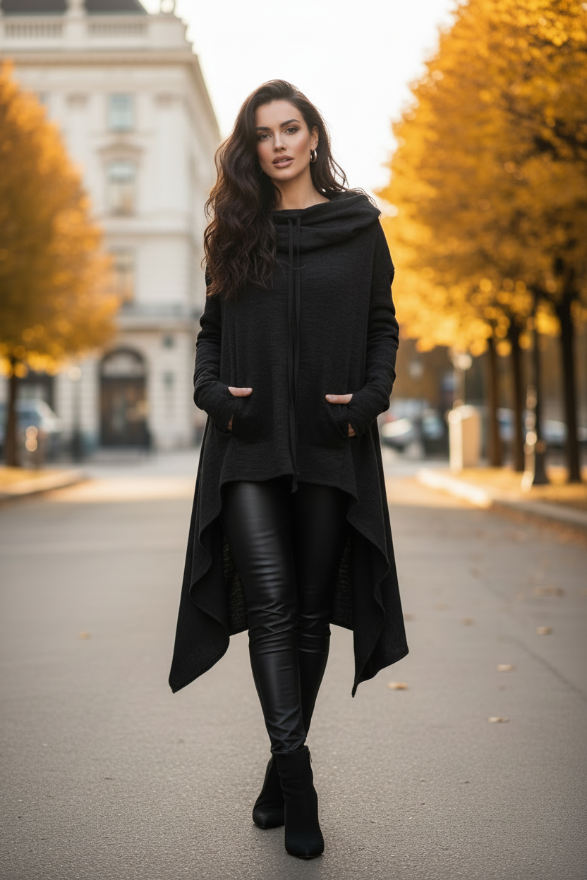 Hoodie Negru Viena