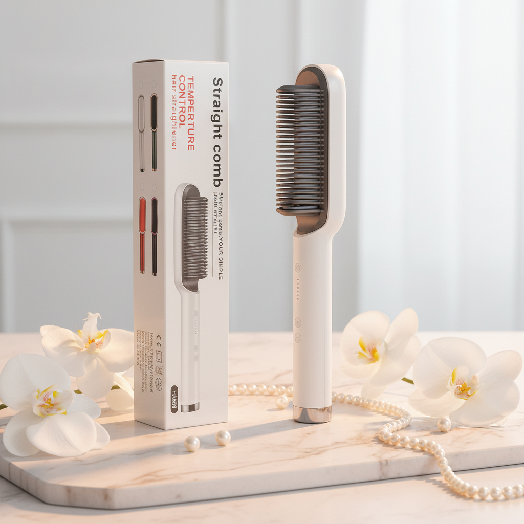 Céllence 2-in-1 Hair Straightener & Curling Tong  Negative Ion Electric Brush