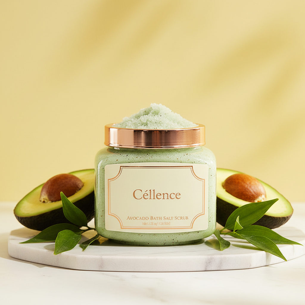 Céllence Luxury Fruit Bath Salt Scrub Exfoliating Body Care