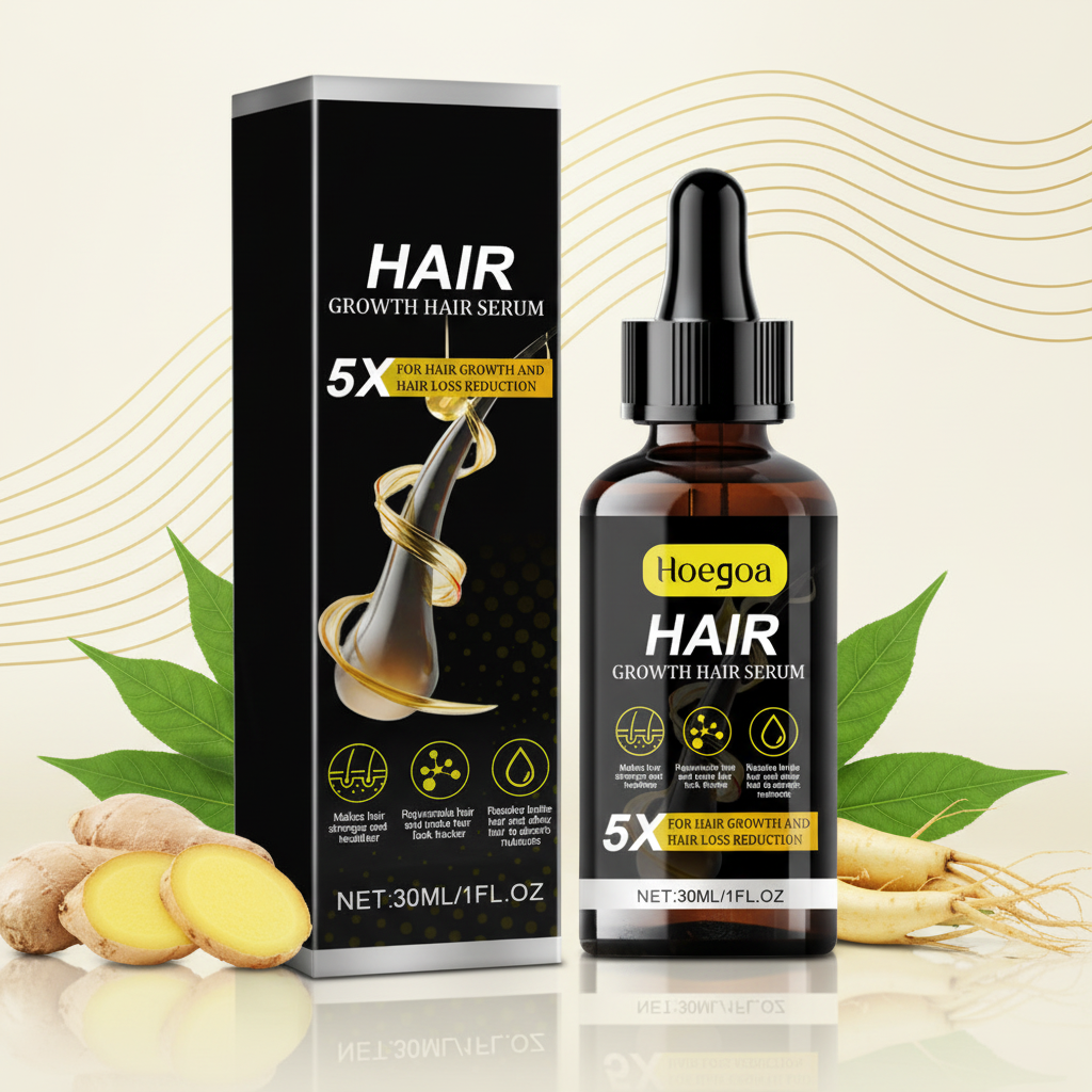 Luxury Hair Growth Serum - Box & Bottle