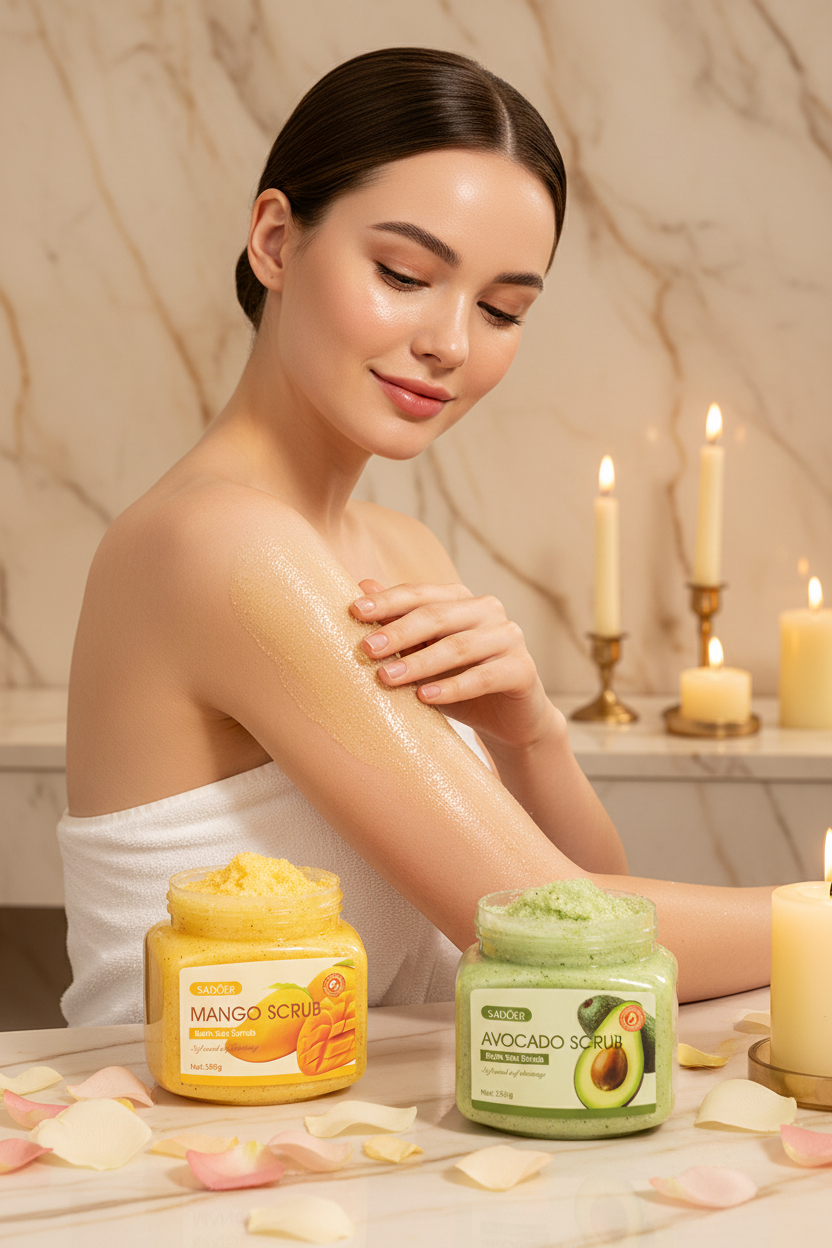 Céllence Luxury Fruit Bath Salt Scrub Exfoliating Body Care