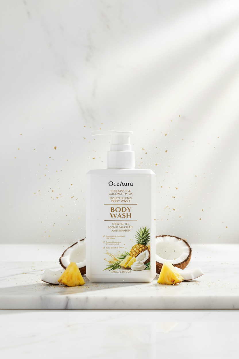 OceAura Luxury Product Shot White & Gold