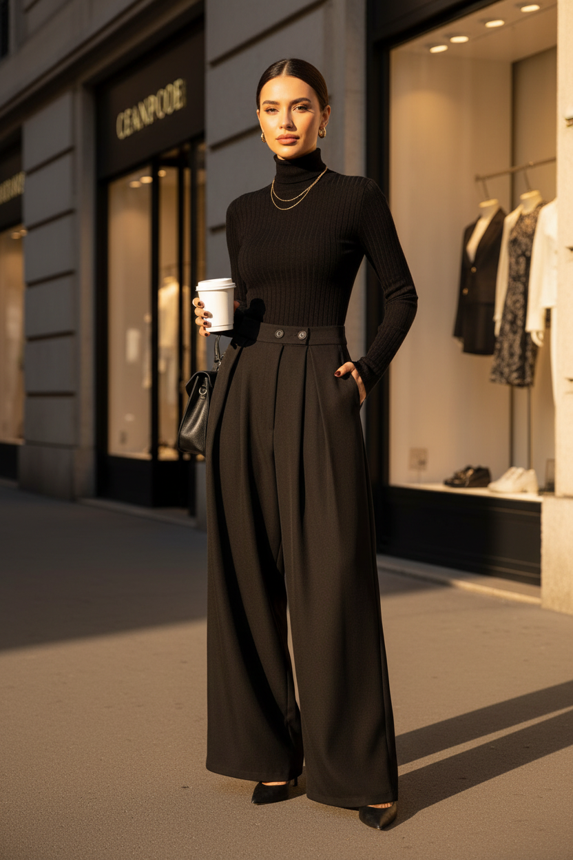 Pantaloni Negri Milano