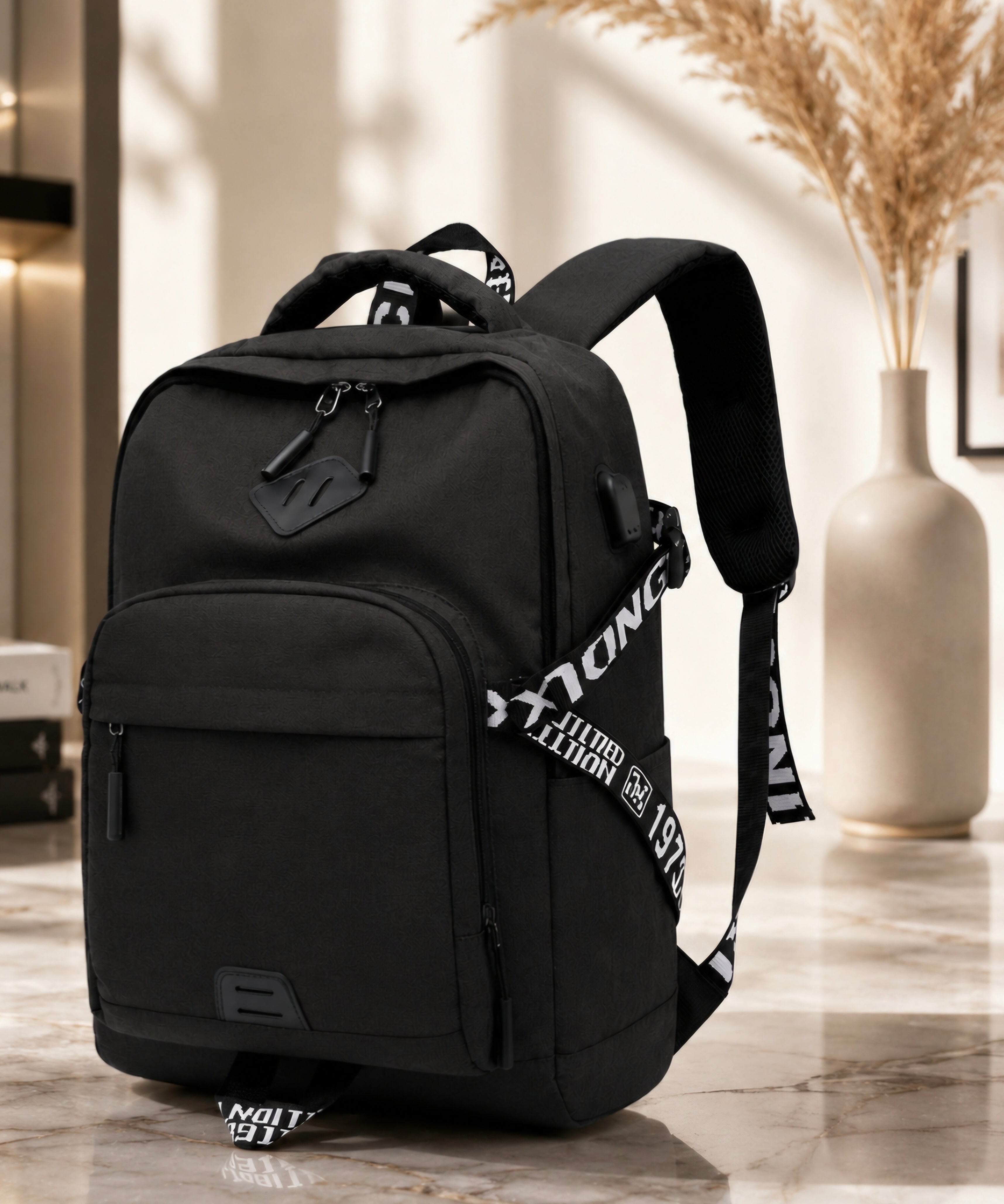 Céllence Laptop Backpack with USB Charging Port — Men's Travel & Business Bag