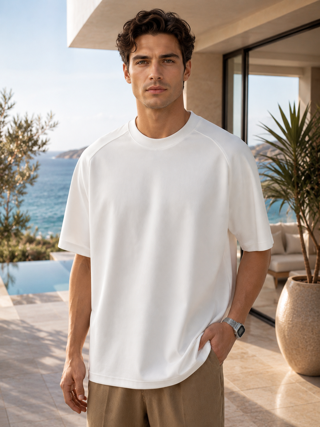 The Patchwork Tee  Loose-Fit Appliqué T-Shirt for Men