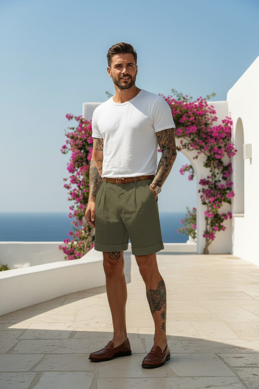Shorts Khaki Full Body