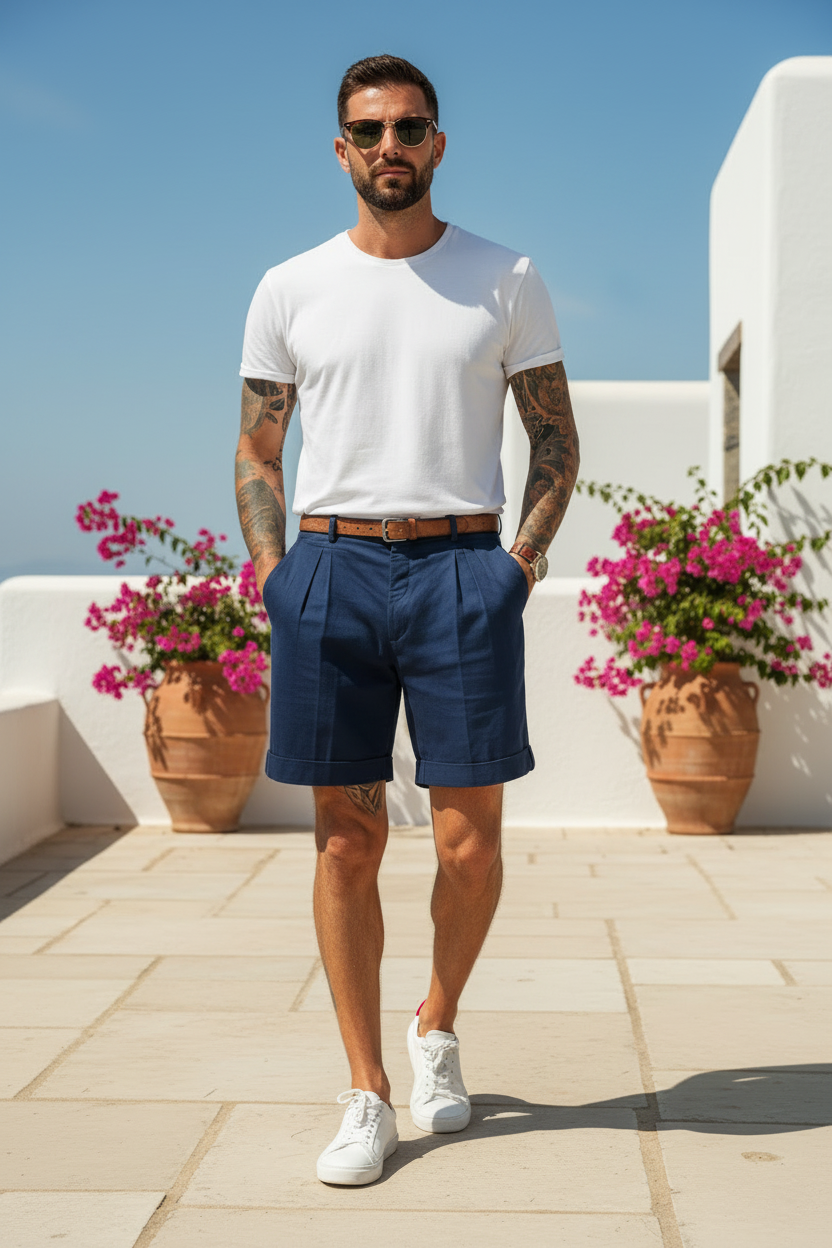 Shorts Navy Full Body