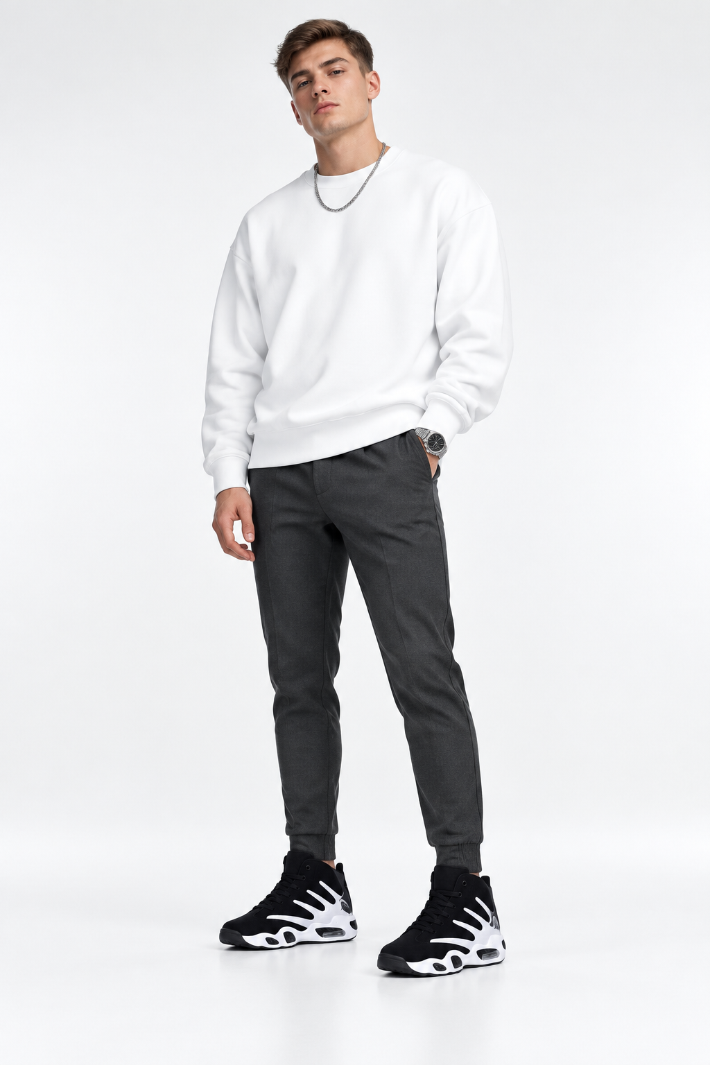 Sneaker Negru Alb Studio