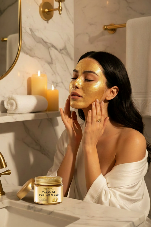 Céllence 24K Gold Collagen Peel Off Mask – Deep Cleansing & Anti-Ageing Face Mask
